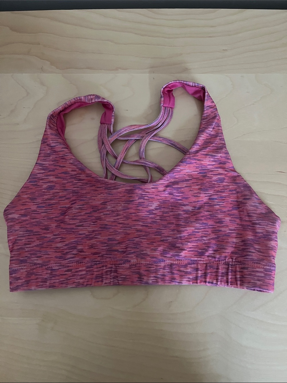 7/$20 Mossimo Supply Co. Pink Space-Dye Strappy Back Sports Bra